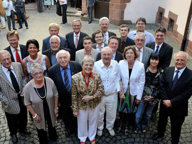 Verabschiedung des alten Gemeinderats.  | Foto: Ingo Schneider