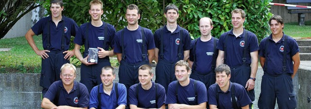 Die Todtnauer Silber-Wehr: Oben (von l...m Franz, Stefan Dietsche, Uwe Schwan.   | Foto: Feuerwehr Todtnau