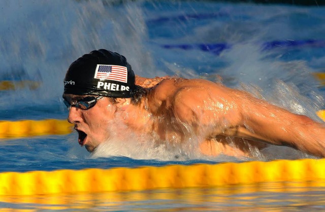 Michael Phelps auf dem Weg zu Gold  | Foto: dpa