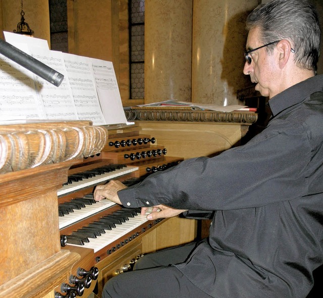 Differenziertes Zusammenspiel von Manu...n Mario Duella im Dom St. Blasien aus.  | Foto: Margrit Matyscak