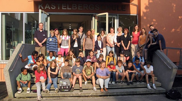 Verabschiedung der franzsischen Gste...assen der Kastelbergschule Waldkirch.   | Foto: Schule