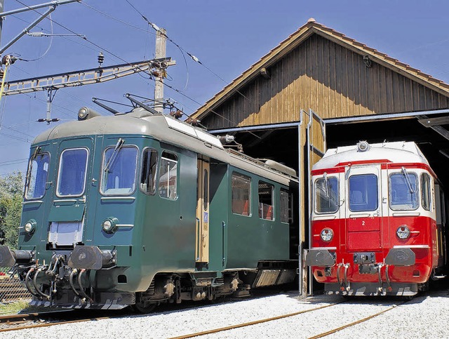 Eisenbahnromantik am Lokdepot Koblenz:...en auch diese beiden Oldtimer fahren.   | Foto: Huwiler