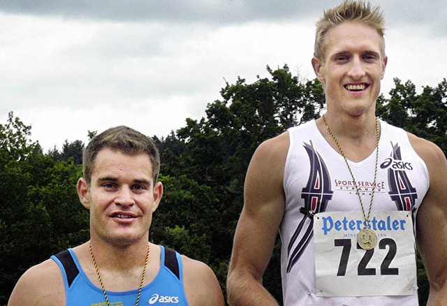 Ganz oben: Matthias Laube (rechts) vor Patrick Hassfeld   | Foto: privat