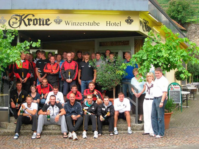 Die Deutsche Rudernationalmannschaft h...r Krone in Achkarren Quartier bezogen.  | Foto: privat