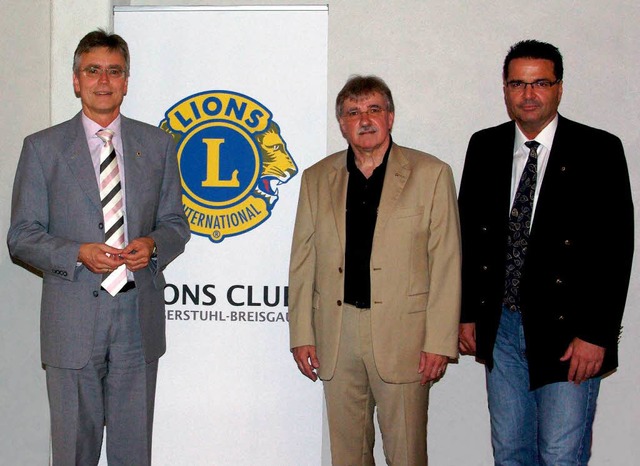 Wechsel beim Lions Club, von  links: G...eon und Vize-Prsident Markus Scherer.  | Foto: privat