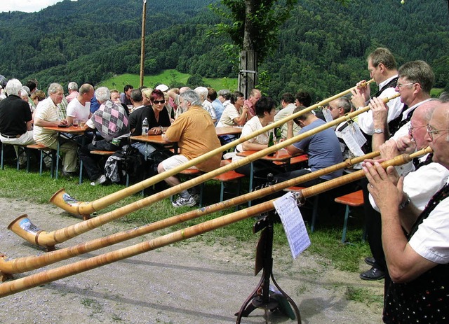 <Bildtext>Alphrner: Bei diesem bis zu... Mnstertal gefiel&#8217;s.</Bildtext>  | Foto: M. Lange