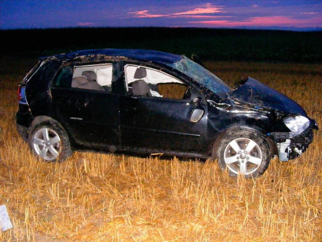 Das kapute Auto.  | Foto: Polizei