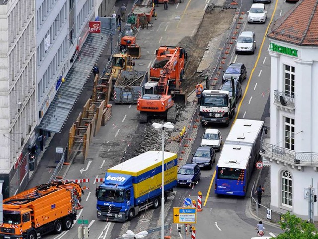 Im September steigt die Verkehrs-AG in die Baustelle Habsburgerstrae ein.  | Foto: Ingo Schneider