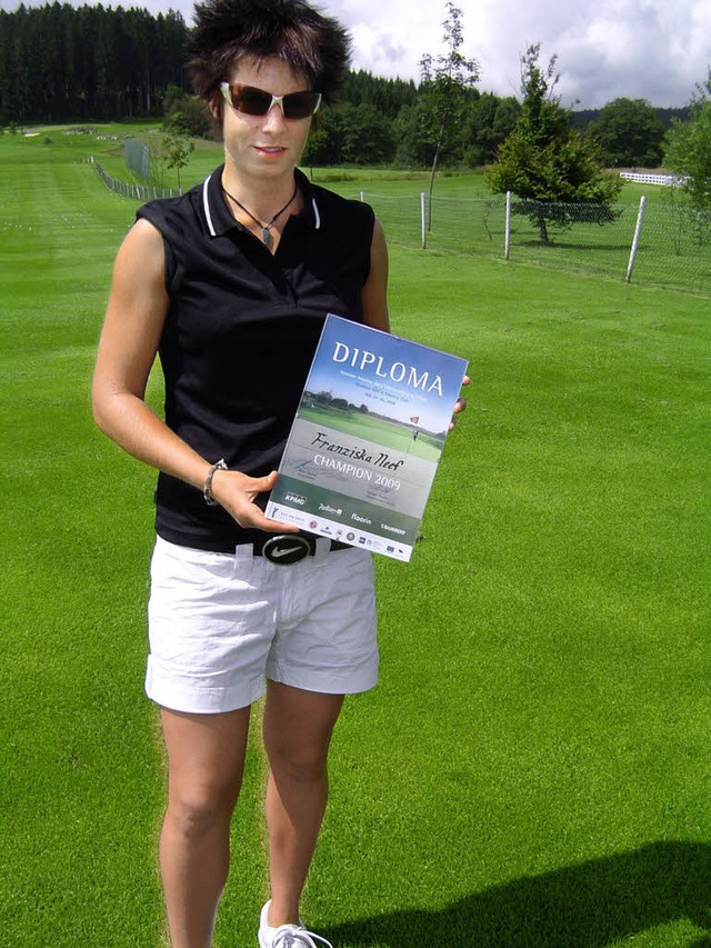 Franziska Neef hat ihr erstes groes Golfturnier gewonnen.   | Foto: Simoneit