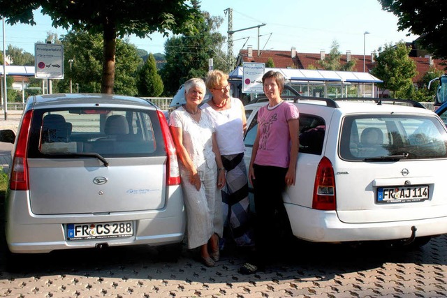 Auf  Erfolgskurs  ist  Car-Sharing in ...Reichert und Nicole Dahms (von links).  | Foto: Heiner Fabry