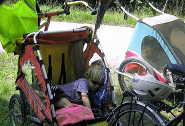 Der Besenwagen nahm mde Radler auf.   | Foto: Wolfgang Gckel