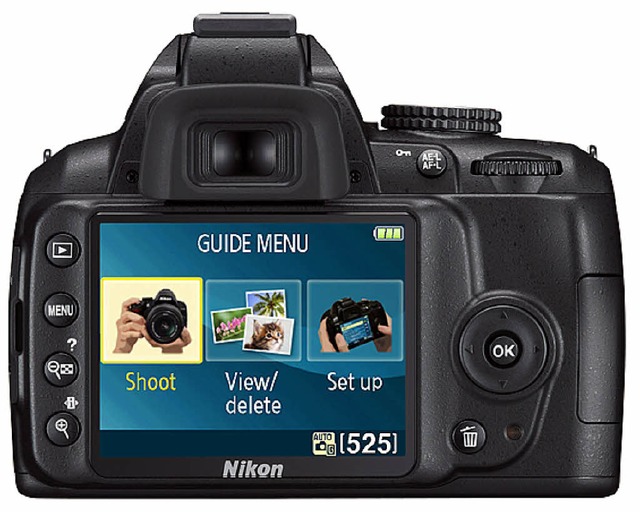 Mit eingebautem intelligentem Fotohandbuch via Monitor: Nikon D3000  | Foto: Nikon