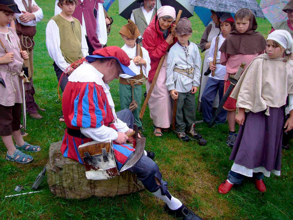 Bei der Erlebnistour Mittelalter begaben sich die Besucher in die Zeit des legendren Bauernhauptmanns Hans Mller