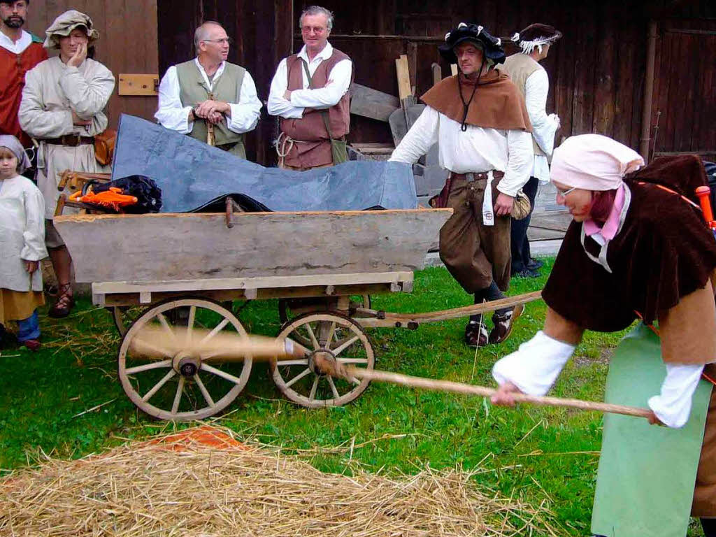 Bei der Erlebnistour Mittelalter begaben sich die Besucher in die Zeit des legendren Bauernhauptmanns Hans Mller