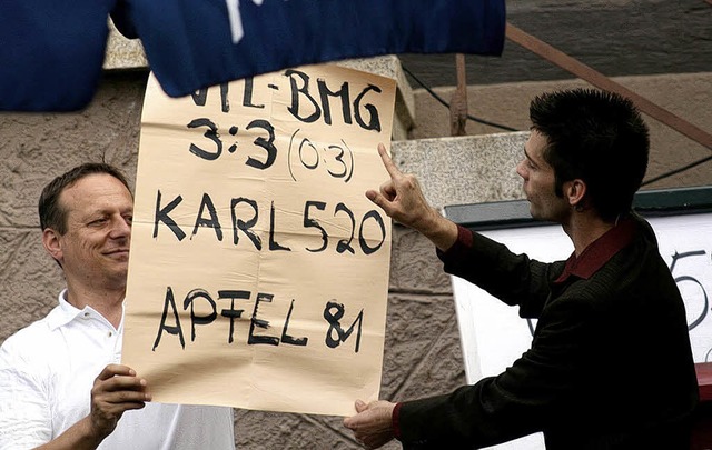 Spielergebnis, Vornamen und ein Stck ... Willi Auerbach in Nesselried voraus.   | Foto: ZVG