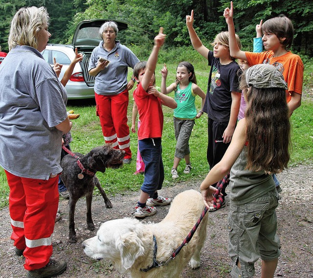 Die Rettungshundestaffel Nrdlicher Br...ferienprogramm der Stadt Emmendingen.   | Foto: Veranstalter