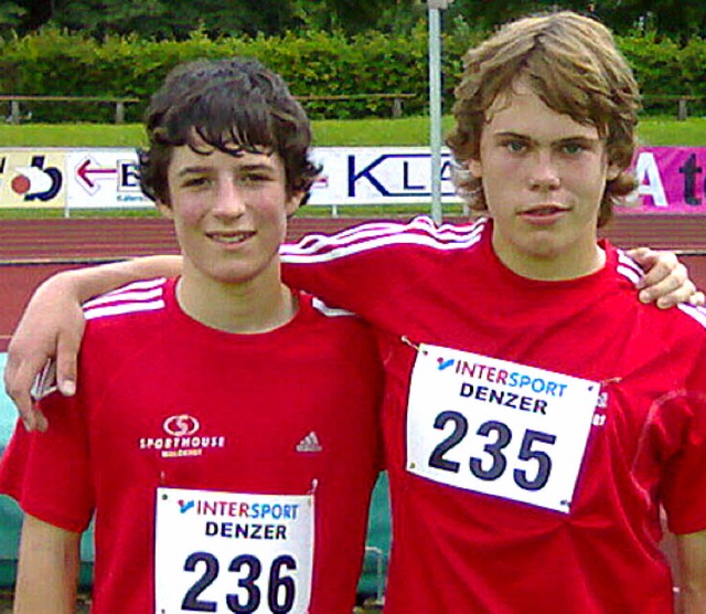 Gabriel Kolaczewitz (links) lief in Do...echsner neue badische Jahresbestzeit.   | Foto: privat