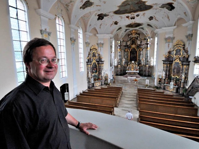 Pfarrer Martin Sauer in der Herbolzheimer Kirche.  | Foto: Siegfried Gollrad