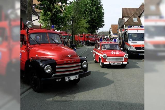 Feuerwehrveteranen als Blickfang