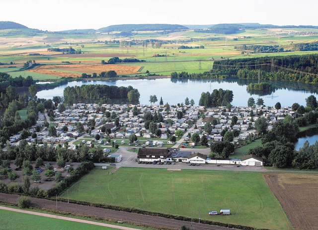 Start am Riedsee-Camping &#8211; die g...0 Urlauber werden als erste geweckt.    | Foto: Vollmer