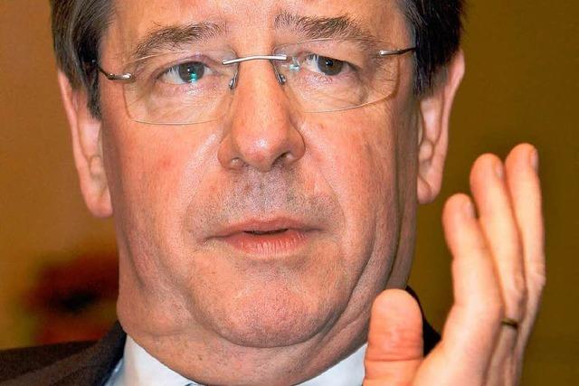 Finanzminister Willi Stchele ber Spargrundstze und Schulden