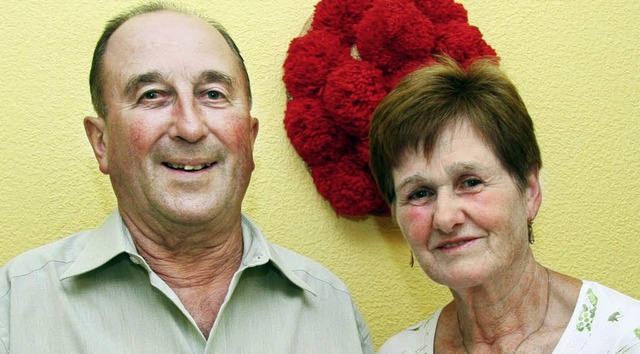 <Bildtext>Ferdinand und Gretel Schneid...gen  ihre goldene Hochzeit.</Bildtext>  | Foto: herbert trogus