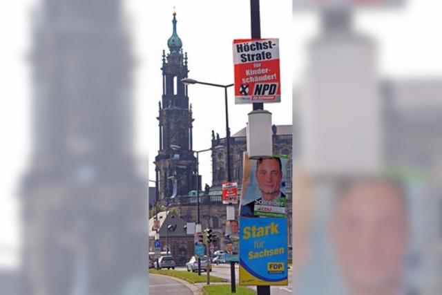 Sachsens NPD klebt mehr Plakate als SPD und Linke