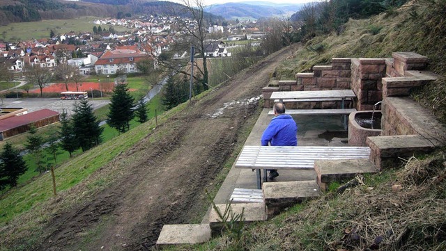 Schmucke Brunnenanlage mit toller Aussicht   | Foto: Monika Korak