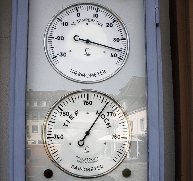 Schwarz auf wei: 36 Grad wurden gestern erreicht.  | Foto: hans-jrgen trul