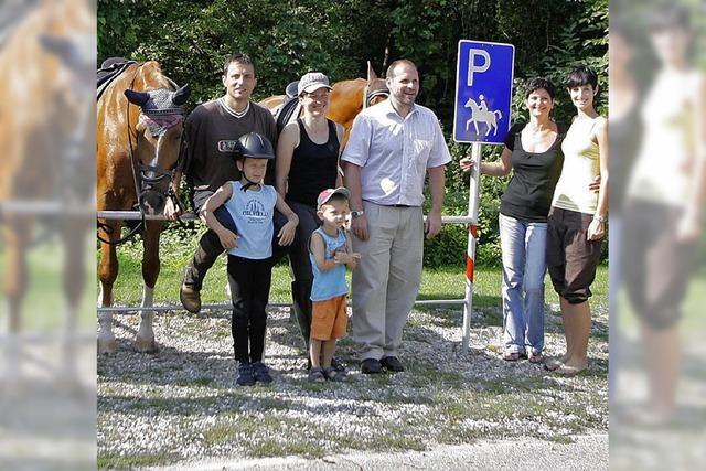 Extraplatz – hier parken Reiter ihre Pferde