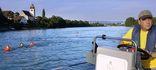 Rheinschwimmen in Begleitung bietet  d...in eine Temperatur von fast 24 Grad.    | Foto: pascal waldszus