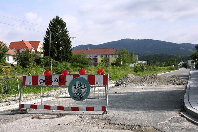 Anfang bis Mitte September soll das Te...erfeldstrae  wieder geffnet werden.   | Foto: Marlies Jung-Knoblich