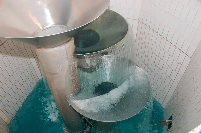 Einlaufturm im Wasserwerk im Grtt: Mi...r aus einem Tiefbrunnen im Grtt ein.   | Foto: Trenz