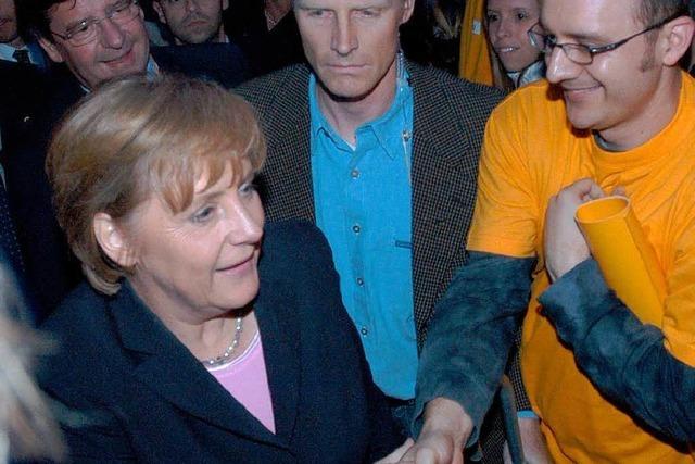 Kanzlerin Merkel in Freiburg am falschen Platz?