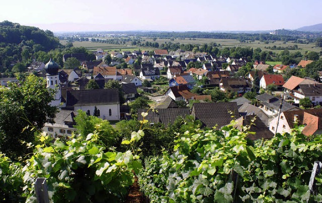 Blick aus den Weinbergen hinab auf Hec...Hecklingen-Bombach ihren Namen geben.   | Foto: Hans-Jrgen Trul