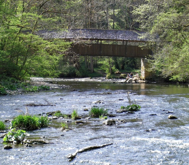 1939 wurde die Wutachschlucht  zum Nat...zeigt den Bereich beim  Kanadiersteg.   | Foto: zap