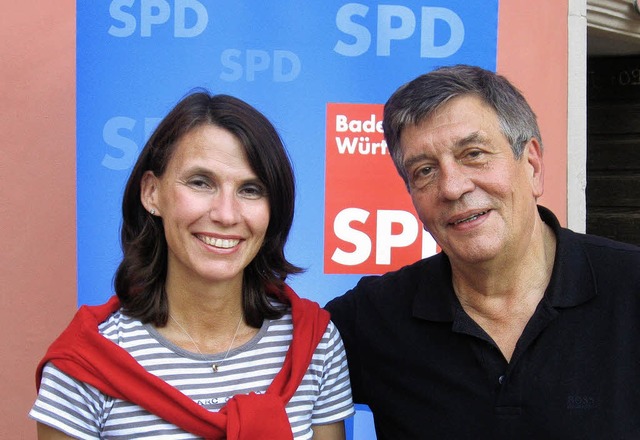 Wahlkmpfer Rita Schwarzelhr-Sutter und Hermann Scheer   | Foto: peikert