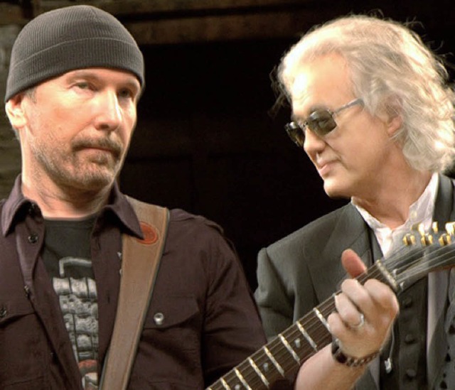 The Edge und Jimmy Page  | Foto: dpa