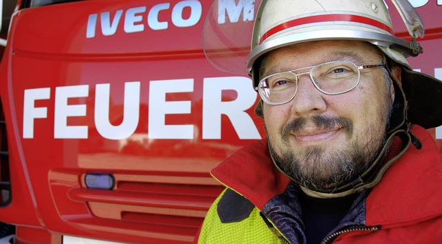 Die heiesten Jobs in Wehr, Feuerwehr Wehr, Feuerwehrmann Kikillus  | Foto: Sarah Nagel