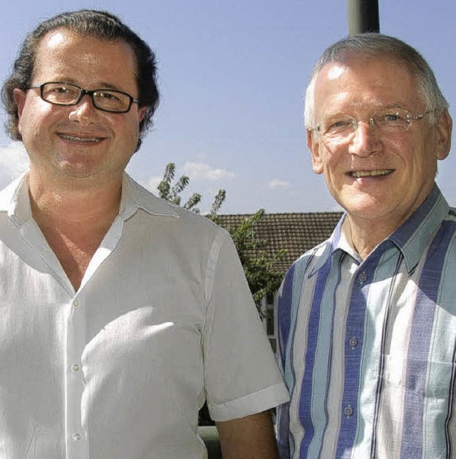 Die Wirtschaftsberater Wilhelm Stoll und Manfred Gollin  | Foto: BZ