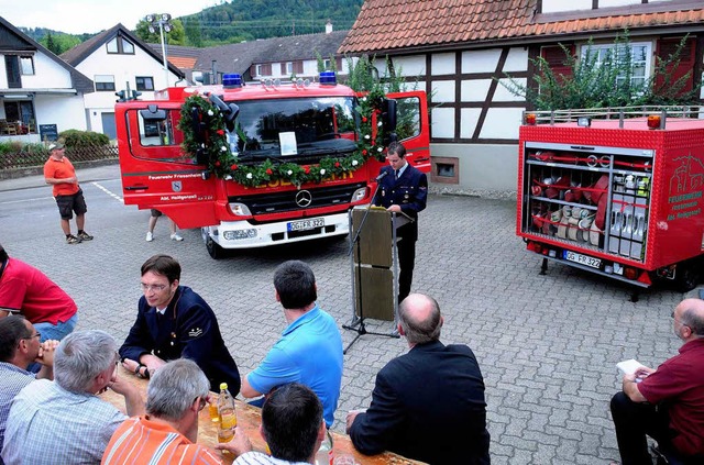 Schmuck steht es da: Die Heiligenzelle...ung freut  sich ber das neue Gefhrt.  | Foto: Wolfgang Knstle