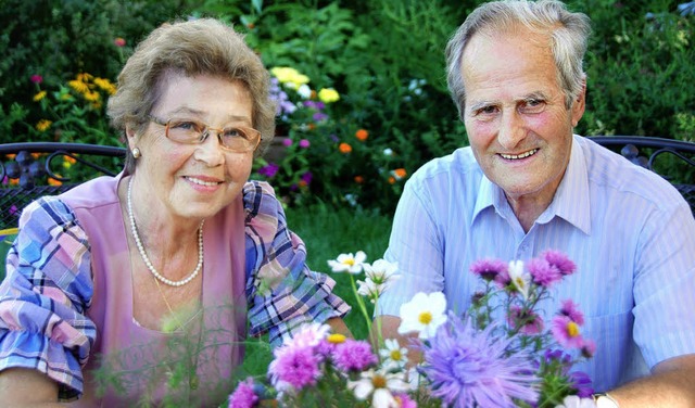 Seit 50 Jahren ein Ehepaar: Hildegard und Otto Dengler.   | Foto: Roland Vitt