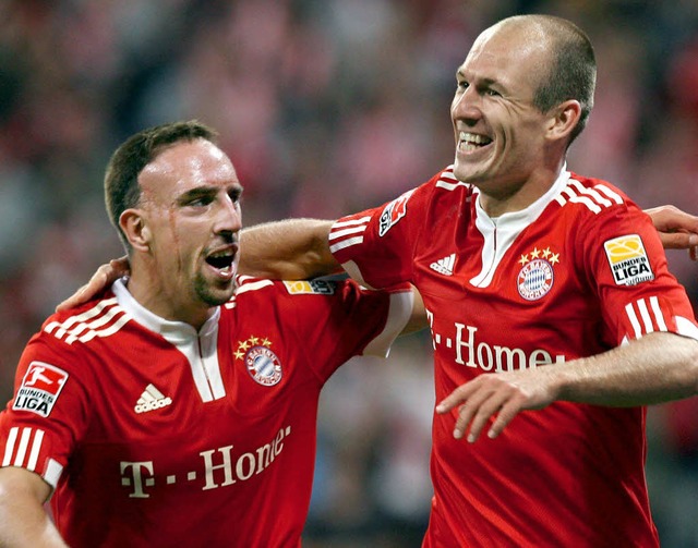 Kongeniale Flgelzange: Franck Ribry ...s) und der Niederlnder Arjen Robben    | Foto: dpa