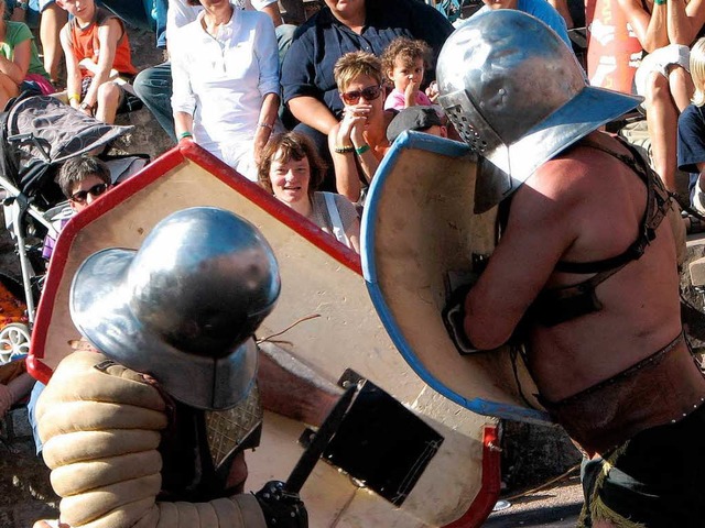 Gladiatorenkmpfe in der Eidgenossenschaft: Das Rmerfest in Augst.  | Foto: Hildegard Siebold