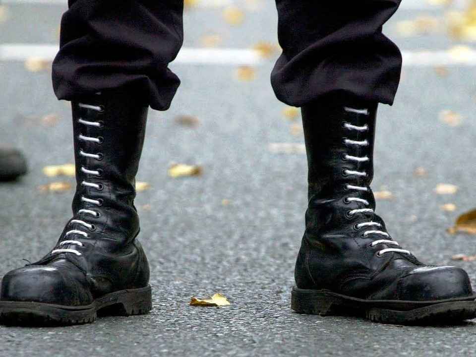 Der Rechtsextreme aus Weil am Rhein, i... einer L�rracher Skinheadgruppe aktiv.  | Foto: Bernd Thissen
