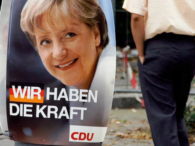 Wahlplakat der CDU: Hat die Piratenpartei den Slogan gekapert?  | Foto: dpa