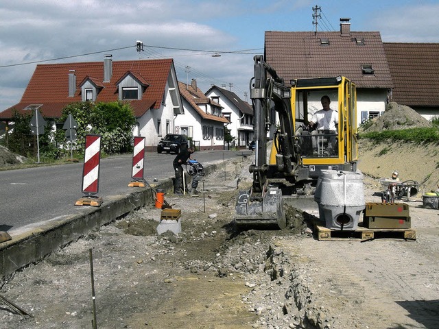 Wo heute gebaggert wird,  werden schon... bessere Alternative zur Strae sein.   | Foto: Anja Schaub