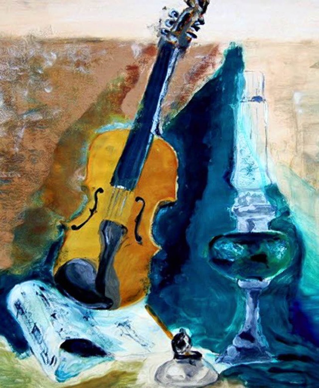 Stillleben mit Geige, ein  Bild von Gabriel Beroud.     | Foto: veranstalter