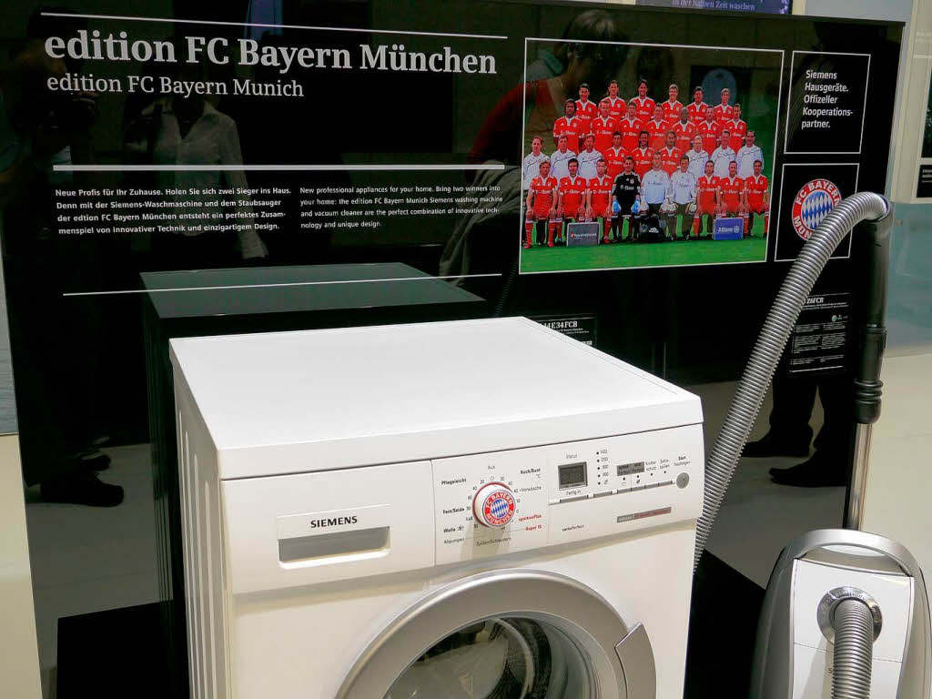 Fr Fans des FC Bayern Mnchen und mit speziellem Sportprogramm: editions-Waschmaschine von Siemens