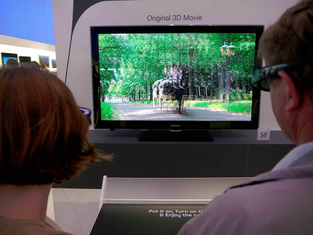 Megathema 3-D auch bei Samsung: Ohne Brille sieht es aber aus wie mit viel Promille